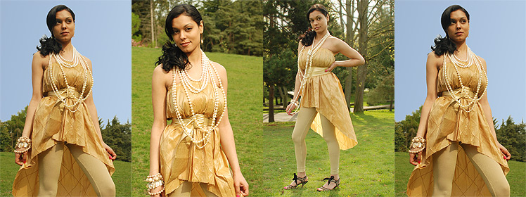 Gold summer dress