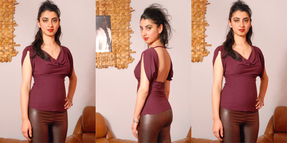 plum backless top