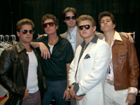 James Ritzman (back) with the other 'Psycho Guidos' modeling for American Crew in 2003