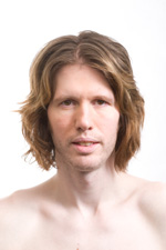 James Ritzman in a 'Bon Jovi' cut modeling for a Pantene Pro V campaign