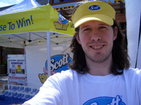 James Ritzman at one of the many Scott tissue promotions he modeled at.