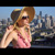 blonde model in hat and sunglasses